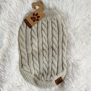C.C Pet Cable Knit Sweater Size L (20-26 lbs)